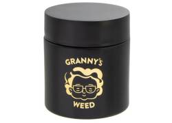 Granny's Smellproof Jar 120ml (4oz) with UV Glass - Airtight Seal (Black)