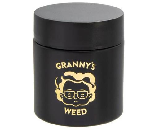 Granny's Smellproof Jar 120ml (4oz) with UV Glass - Airtight Seal (Black) - Price: 7,40€