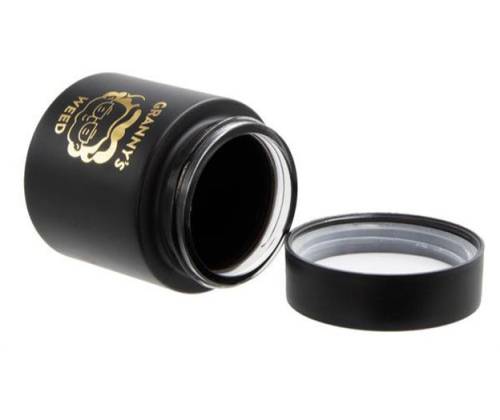 Granny's Smellproof Jar 120ml (4oz) with UV Glass - Airtight Seal (Black) - Price: 7,40€