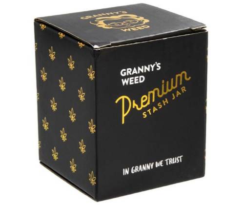 Granny's Smellproof Jar 120ml (4oz) with UV Glass - Airtight Seal (Black) - Price: 7,40€
