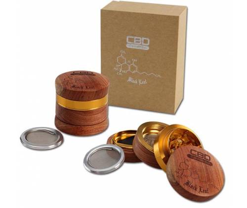Black Leaf Grinder Τρίφτης «CBD» Ξυλινο - Μεταλλικό 60mm-4 Parts - Τιμή: 34,50€