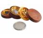 Black Leaf Grinder Τρίφτης «THC» Ξυλινο - Μεταλλικό 60mm-4 Parts - Τιμή: 34,50€