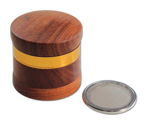 Black Leaf Grinder Τρίφτης «THC» Ξυλινο - Μεταλλικό 60mm-4 Parts - Τιμή: 34,50€