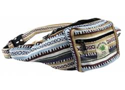 Himalayan Hemp Τσαντάκι Μέσης Χειροποίητο από Κάνναβη Ιμαλαϊων - Blue/Brown