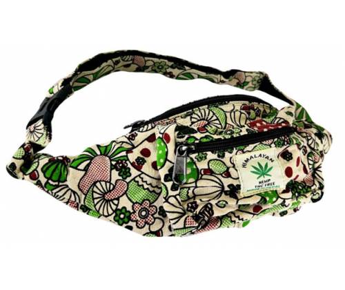 Himalayan Hemp Τσαντάκι Μέσης Χειροποίητο από Κάνναβη Ιμαλαϊων - Mushrooms - Τιμή: 18,60€