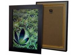 3D Εικόνα Διακοσμητική Illusion για Τοίχο με Ξύλινο Τελάρο Leaf - 3 μοτίβα (46.5x36.3cm)