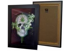 3D Εικόνα Διακοσμητική Illusion για Τοίχο με Ξύλινο Τελάρο Skull - 3 μοτίβα (46.5x36.3cm)