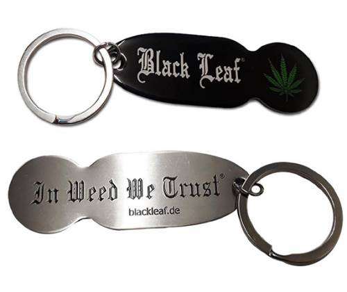 Μπρελόκ Μεταλλικό Black Leaf - 72mm - Τιμή: 2,50€