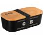 Plastic Storage Box OCB Black 20x10.5x6.5cm with Wooden Lid-Disk -  Price: 17,50€