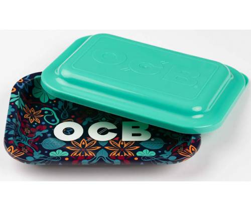 OCB Rolling Tray Δίσκος Aqua με Καπάκι - Mini (19x14cm) - Τιμή: 7,90€