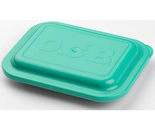 OCB Rolling Tray Δίσκος Aqua με Καπάκι - Mini (19x14cm) - Τιμή: 7,90€