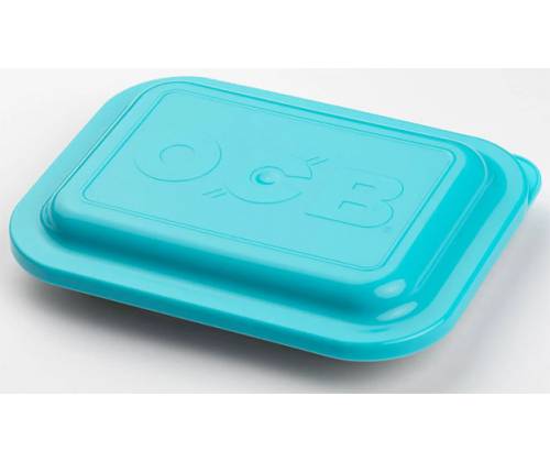 OCB Rolling Tray Δίσκος Blue με Καπάκι - Mini (19x14cm) - Τιμή: 7,90€