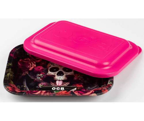 OCB Rolling Tray Tray Pink with Lid - Mini (19x14cm) -  Price: 7,90€