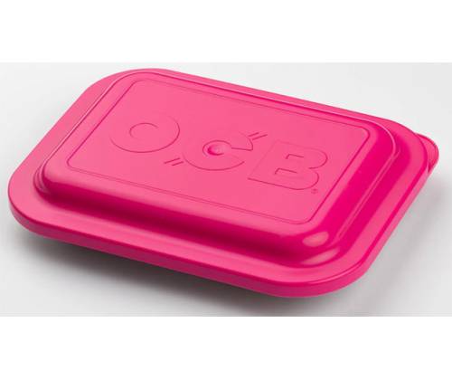OCB Rolling Tray Tray Pink with Lid - Mini (19x14cm) -  Price: 7,90€