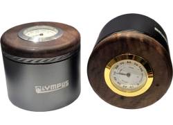 Μεταλλικό Βάζο Αποθήκευσης Αλουμινίου Olympus με Υγρασιόμετρο (67x56x35mm)