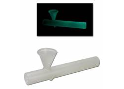 Πίπα Γυάλινη Pipe Glow in Dark Πράσινο - 15cm