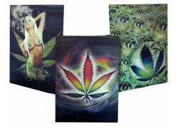 3D Εικόνα Διακοσμητική Illusion για Tοίχο Leaf - 3 μοτίβα (40x30cm)