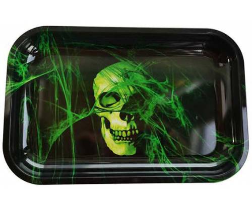Rolling Tray Δίσκος Greeny Skull - Small (28x19cm) - Τιμή: 7,90€