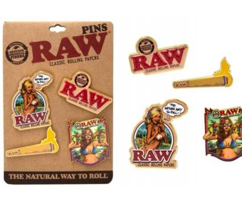 RAW Καρφίτσες Pins - Σετ με 4 Σχέδια - Τιμή: 13,90€