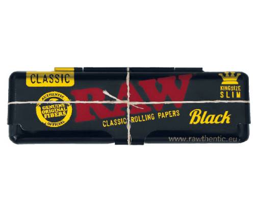 RAW Metal Tin Θήκη για Χαρτάκια KS - Black Clasic - Τιμή: 2,00€