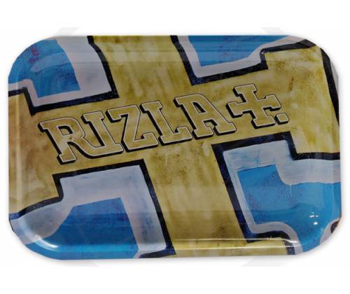 Rizla Rolling Tray Δίσκος Medium Metal Gold/Blue (22.5x30.5cm) - Τιμή: 5,90€