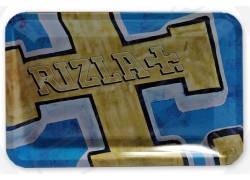 Rizla Rolling Tray Δίσκος Mini Metal Gold/Blue (12.5x18cm)