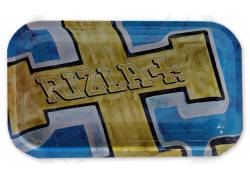 Rizla Rolling Tray Δίσκος Small Metal Gold/Blue (17.5x27.5cm)