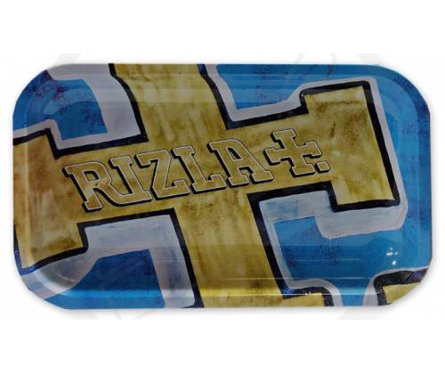 Rizla Rolling Tray Δίσκος Small Metal Gold/Blue (17.5x27.5cm) - Τιμή: 4,50€