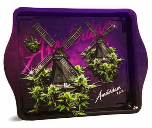 Rolling Tray Δίσκος «Violet Weed Mills» Mini (21x15cm) - Τιμή: 5,80€