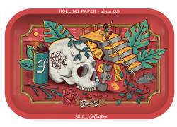 Smoking Rolling Tray Δίσκος Small - Skull Tempus Fugit (28x18cm)