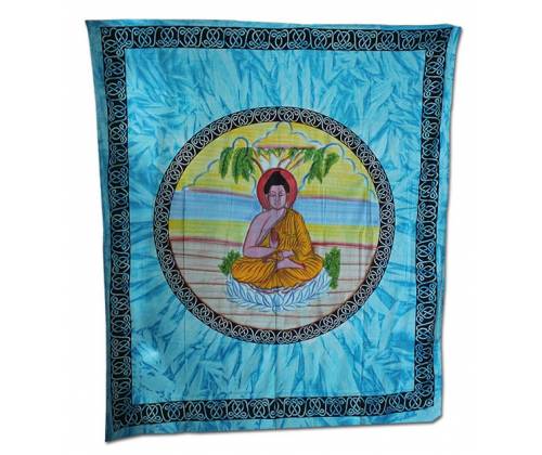 Κρεμαστή Κουβέρτα Πανό Τοίχου Wall Tapestry - Blue Buddha XL Design 210x240cm - Τιμή: 31,50€