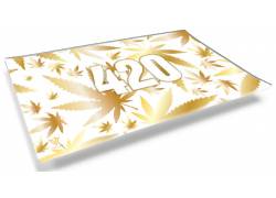V-Syndicate Γυάλινος Rolling Tray Δίσκος - 420 Gold - Mini (16x12cm)