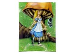 V-Syndicate Γυάλινος Rolling Tray Δίσκος - Alice Mushroom - Mini (16x12cm)