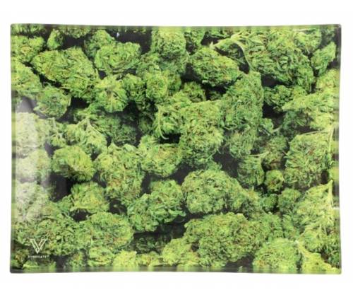 V-Syndicate Γυάλινος Rolling Tray Δίσκος - Buds - Mini (16x12cm) - Τιμή: 10,50€