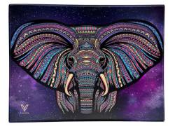V-Syndicate Γυάλινος Rolling Tray Δίσκος - Elephant - Mini (16x12cm)