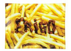 V-Syndicate Γυάλινος Rolling Tray Δίσκος - Fried - Mini (16x12cm)