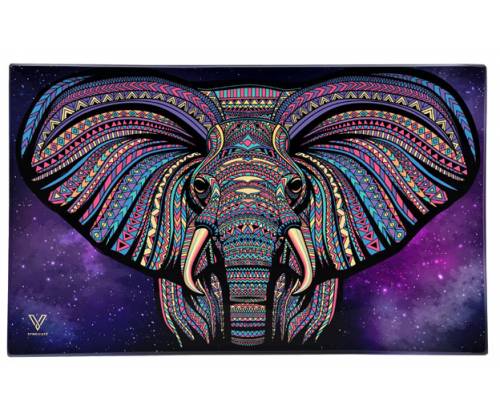 V-Syndicate Γυάλινος Rolling Tray Δίσκος - Elephant - Small (26x16cm) - Τιμή: 14,50€