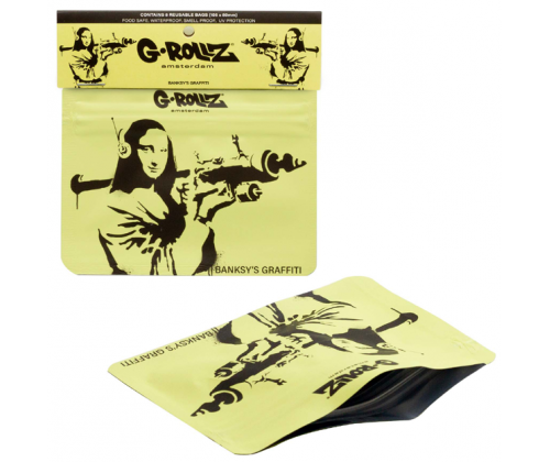 G-Rollz Σακουλάκι Ασφαλείας Zip - Banksy's Mona Launcher (105x80mm) -  Price: 1,40€