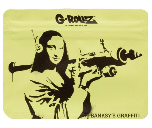 G-Rollz Σακουλάκι Ασφαλείας Zip - Banksy's Mona Launcher (105x80mm) -  Price: 1,40€