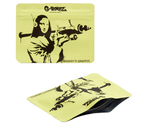 G-Rollz Σακουλάκι Ασφαλείας Zip - Banksy's Mona Launcher (105x80mm) -  Price: 1,40€