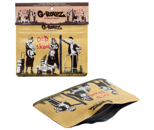G-Rollz Σακουλάκι Ασφαλείας Zip - Banksy's Old Skool (105x80mm) -  Price: 1,40€