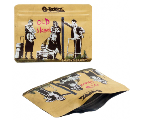 G-Rollz Σακουλάκι Ασφαλείας Zip - Banksy's Old Skool (105x80mm) -  Price: 1,40€