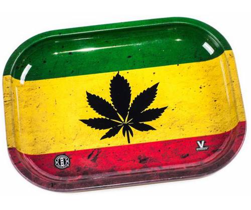 V-Syndicate Rolling Tray Δίσκος RASTA LEAF - Mini (14x18cm) - Τιμή: 6,50€