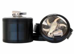 Μύλος Grinder Τρίφτης Αλουμινίου Hammercraft Μαύρο 65mm - 4 Parts