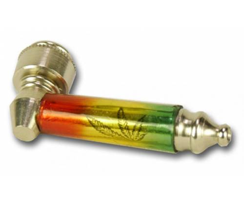 Μεταλλική Πίπα Σχέδιο Rasta Leaf - 7cm (9504) - Τιμή: 1,90€