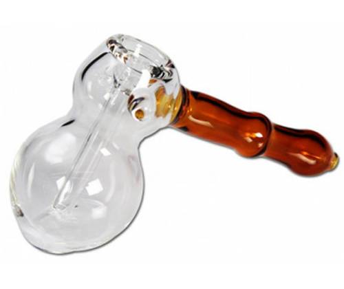 Νερόπιπα Black Leaf Χειροποίητη Γυάλινη «Hammer» - 13.5cm - Τιμή: 9,70€