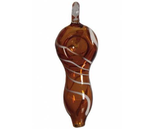 Πίπα Black Leaf Χειροποίητη Γυάλινη Mini - 60mm - Τιμή: 6,50€