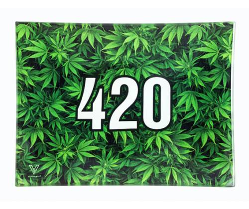 V-Syndicate Γυάλινος Rolling Tray Δίσκος - 420 Leaf - Small (16x12cm) - Τιμή: 21,00€