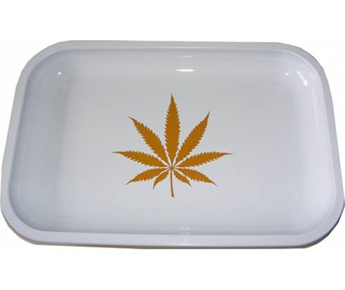 Rolling Tray Δίσκος White Leaf - Medium (29x19cm) - Τιμή: 6,50€