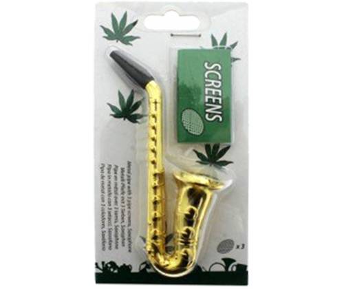 Μεταλλική Πίπα «Σαξόφωνο» - Metal Pipe - Τιμή: 9,90€